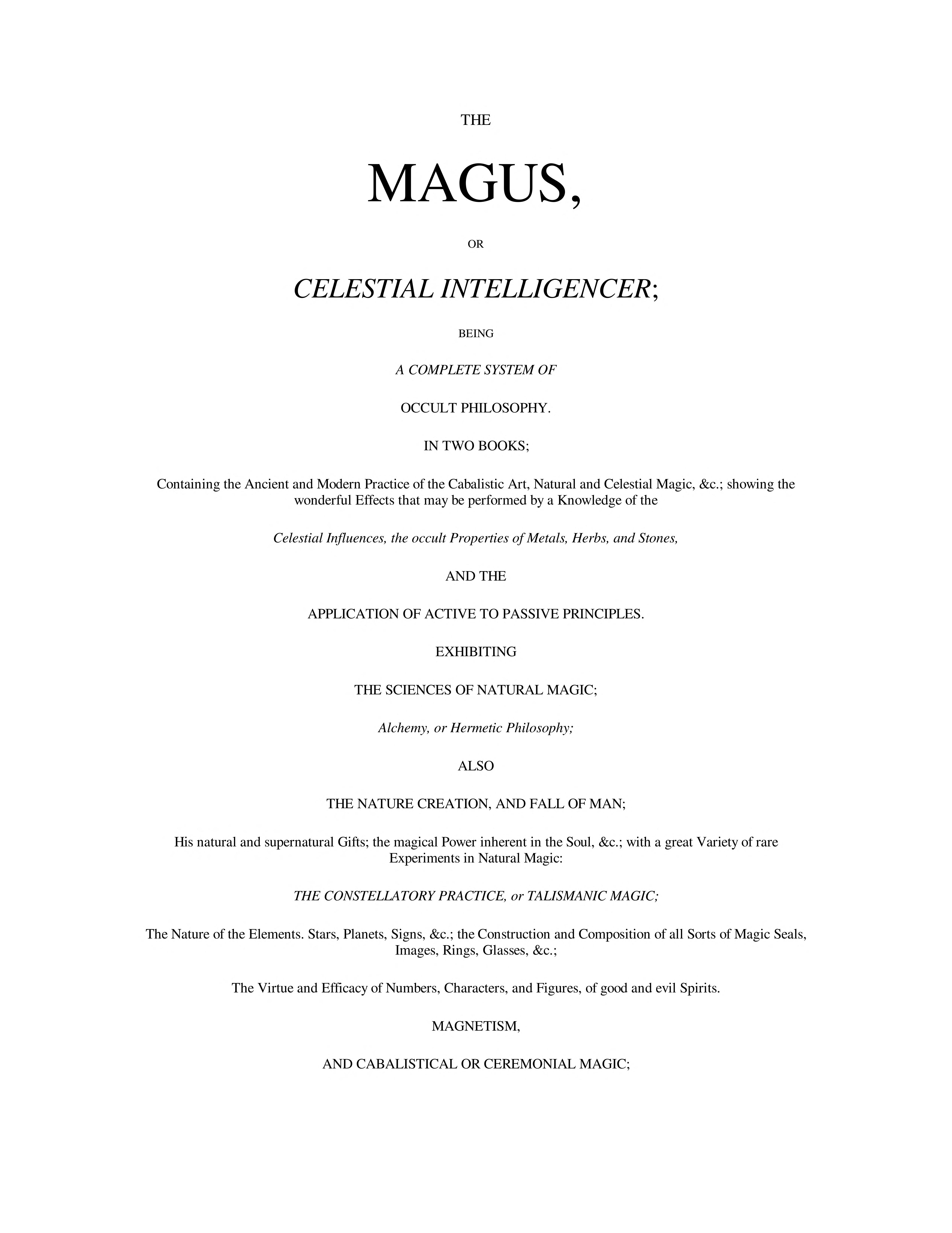 The Magus (Vol 1)
