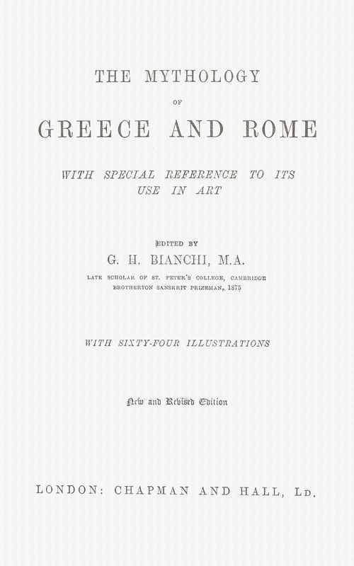 Mythology of Greece and Rome