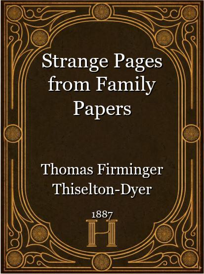 Strange Pages from Family Papers