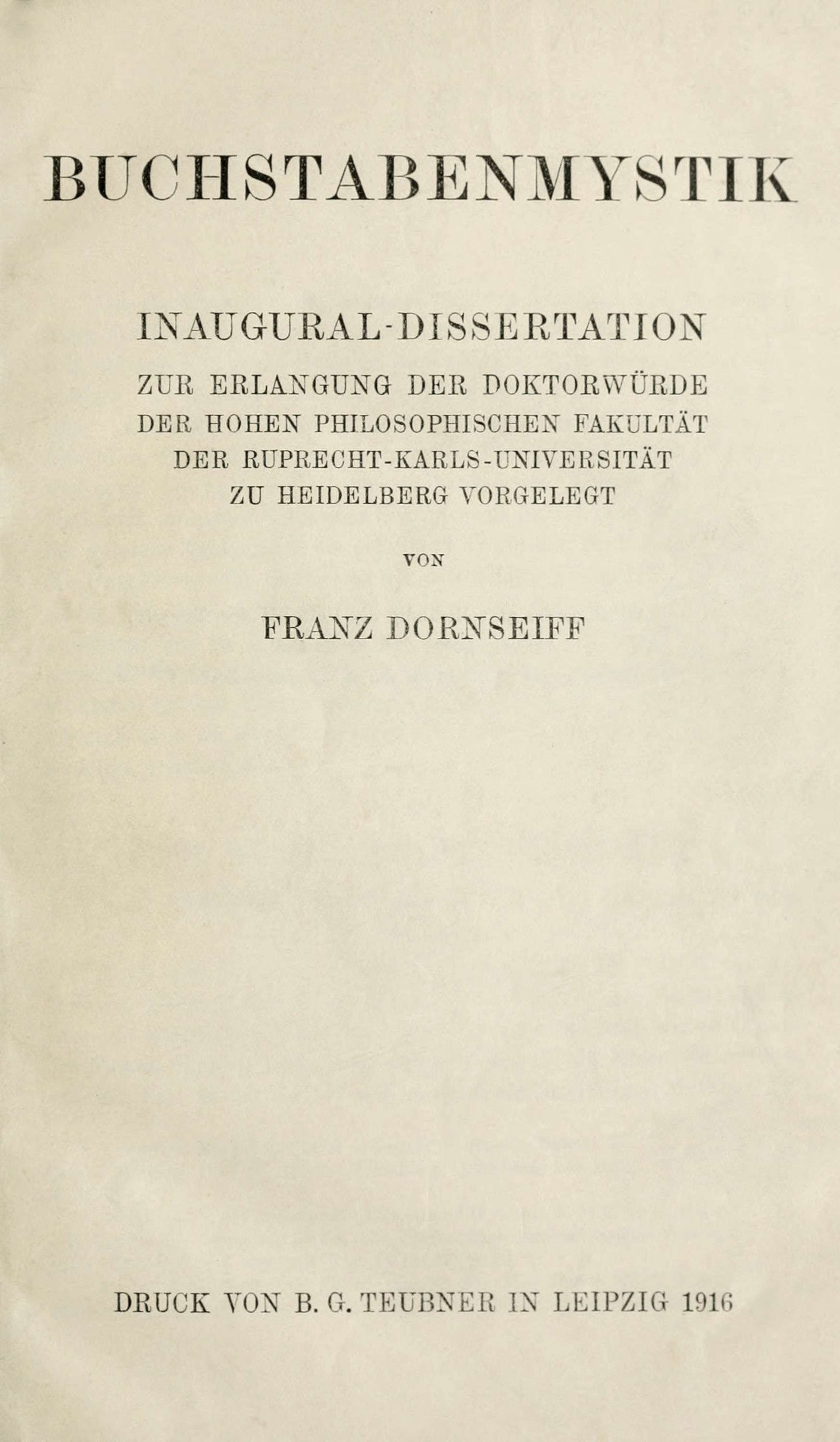 Buchstabenmystik